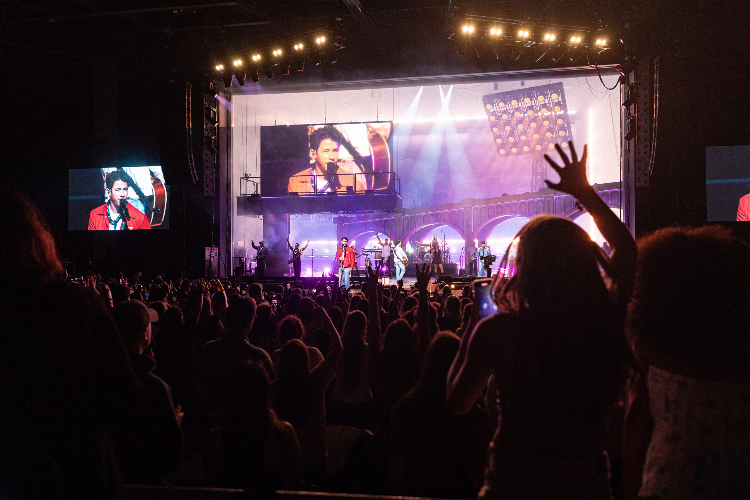 Fans cheer as loud as they can when the Jonas Brothers take the stage. The show celebrated 20 years of the trio’s music and their recent album, “Greetings From Your Hometown.”