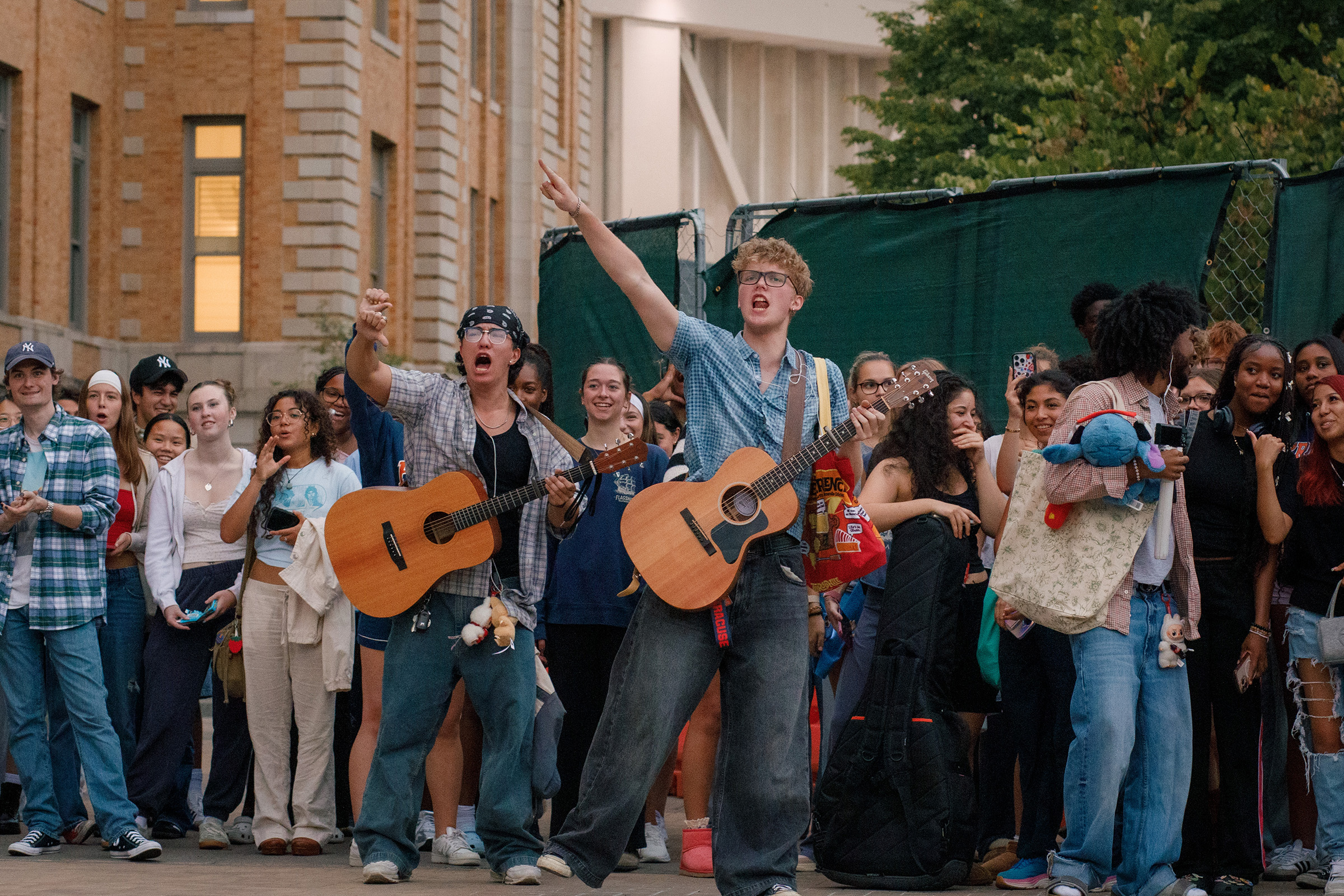 All of the eliminated contestants join the audience following their removal from the competition. Two contestants started a Coldplay sing-along while the others conversed with audience members.
