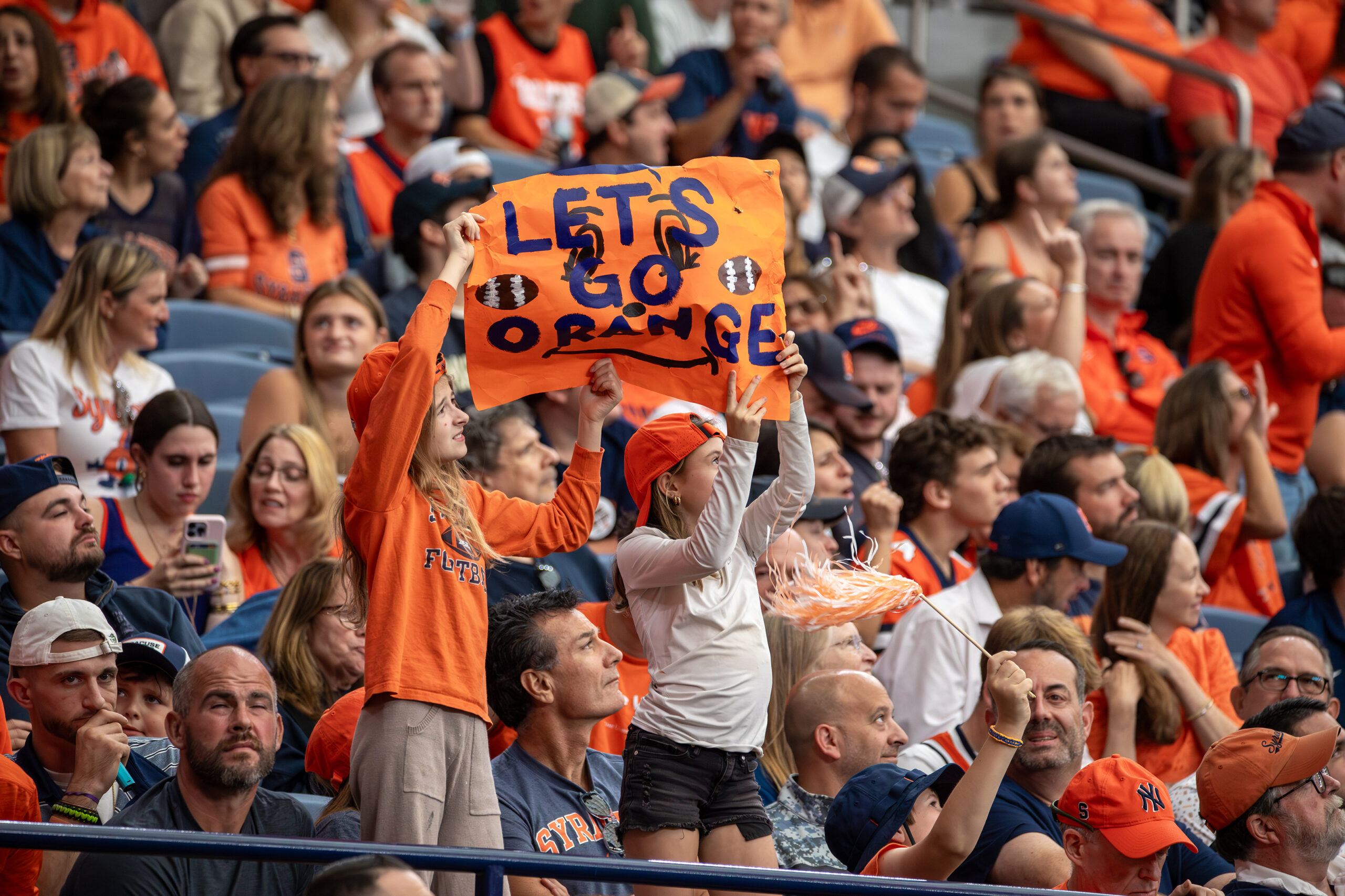 Students, parents and family members fill the stands in the JMA Wireless Dome as they cheered on the Orange. Syracuse football’s sold-out game against Duke headlined this year’s Family Weekend. 