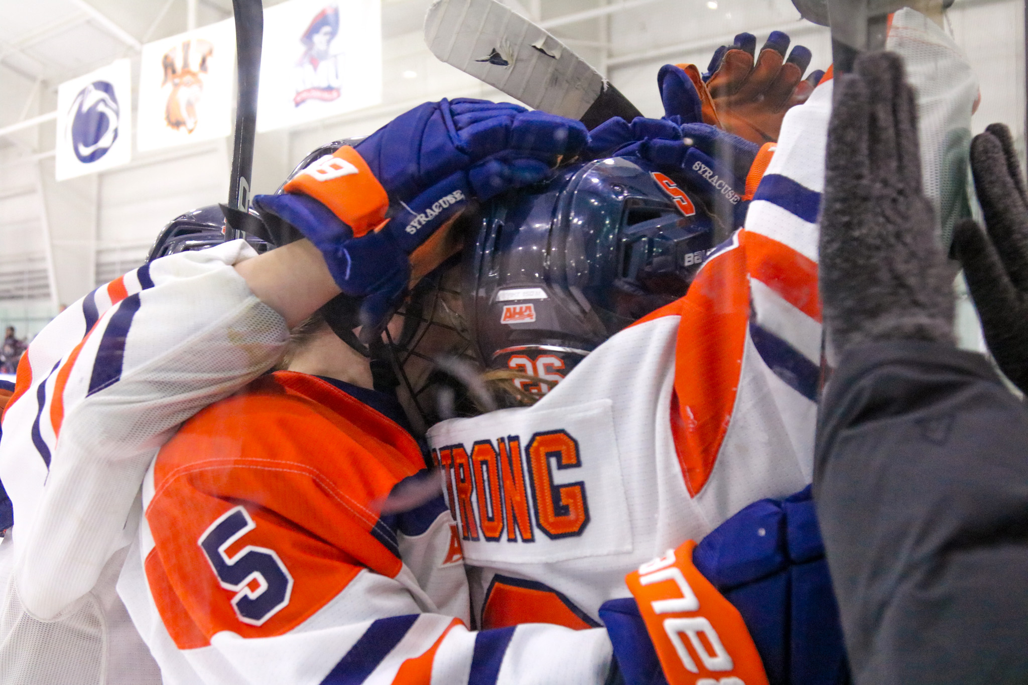 February: Syracuse women’s ice hockey secures a thrilling 3-2 double-overtime victory over Robert Morris in the Atlantic Hockey America Quarterfinals. The Orange skated through the AHA Quarterfinals, but ultimately fell to Mercyhurst in the semis.