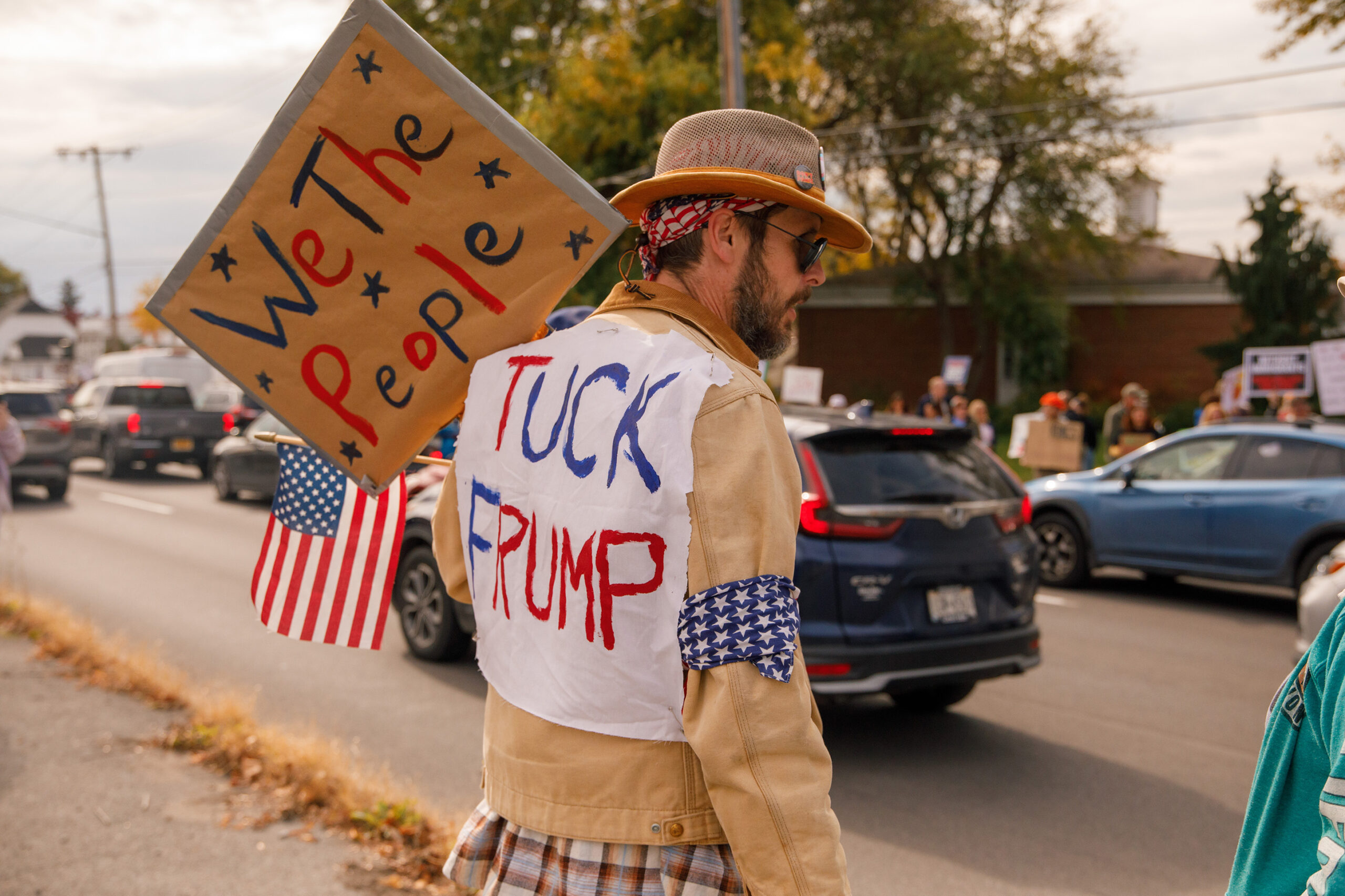October: Thousands of protestors join seven million across the U.S. at a “No Kings” protest on Erie Boulevard. Hundreds flooded the streets of Dewitt to protest infringements of free speech, immigration raids and the rise of white supremacy.