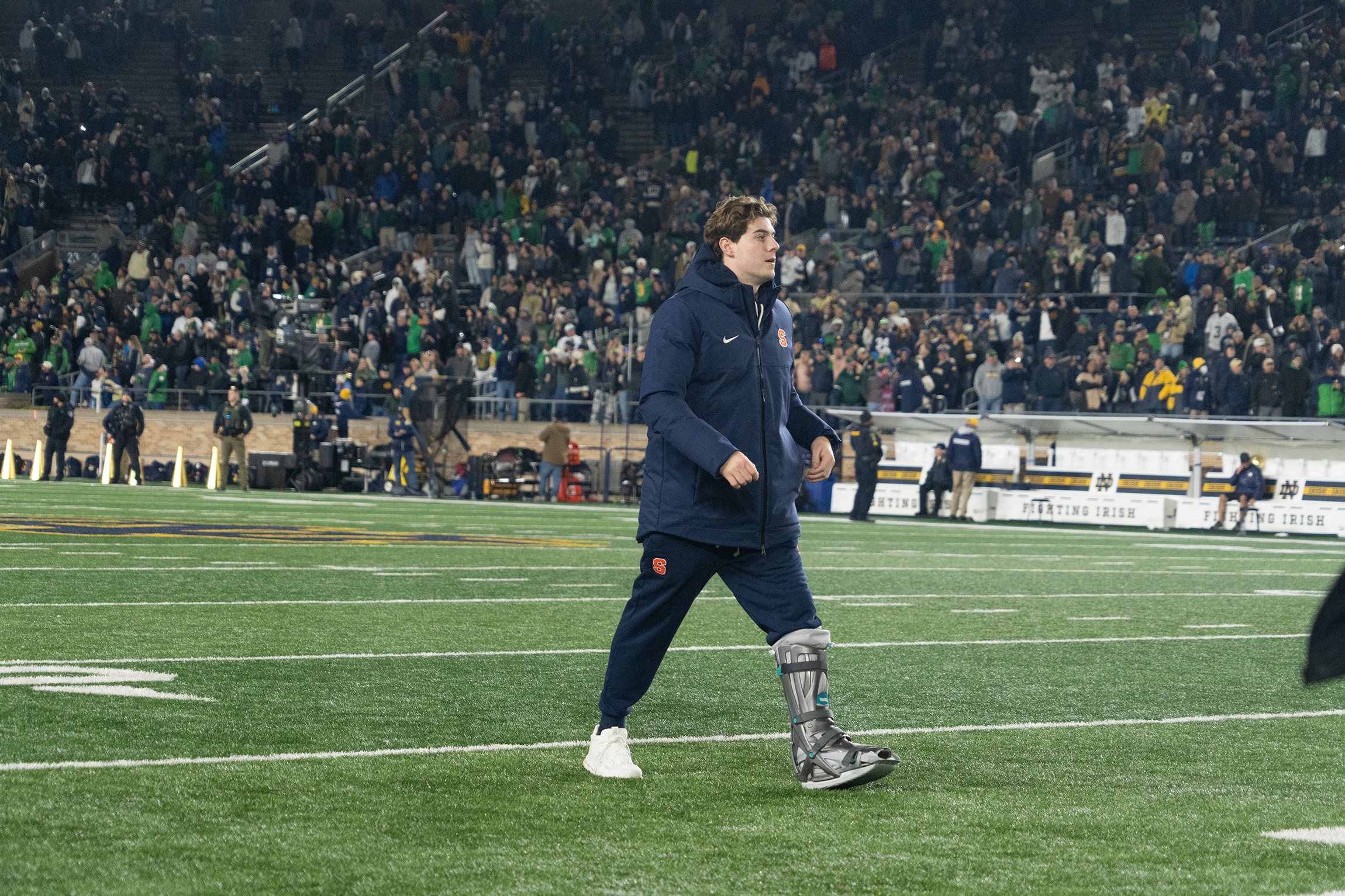 November: An injured Steve Angeli in South Bend as Notre Dame delivers Syracuse its worst loss since 1893. After losing Angeli, who tore his Achilles against Clemson, the Orange crumbled for an 0-9 end to the season.