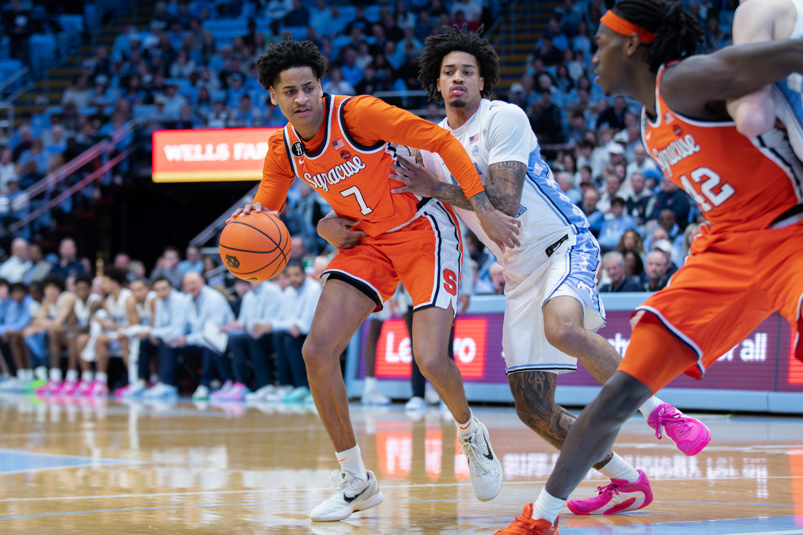 Amid Kiyan Anthony scoring 10 points across 10 shots, his father, Carmelo Anthony, commented “SMFH” on a Syracuse men’s basketball Instagram post. Carmelo led the Orange to the 2003 National Championship.