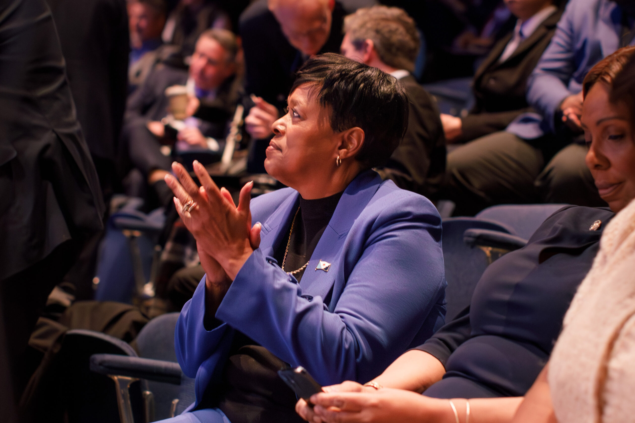 Syracuse Mayor Sharon Owens was one of many democratic attendees at the convention, held in the Salt City for the first time in 44 years. Assuming office last month, Owens is the first Black mayor of Syracuse and the city’s second woman mayor.