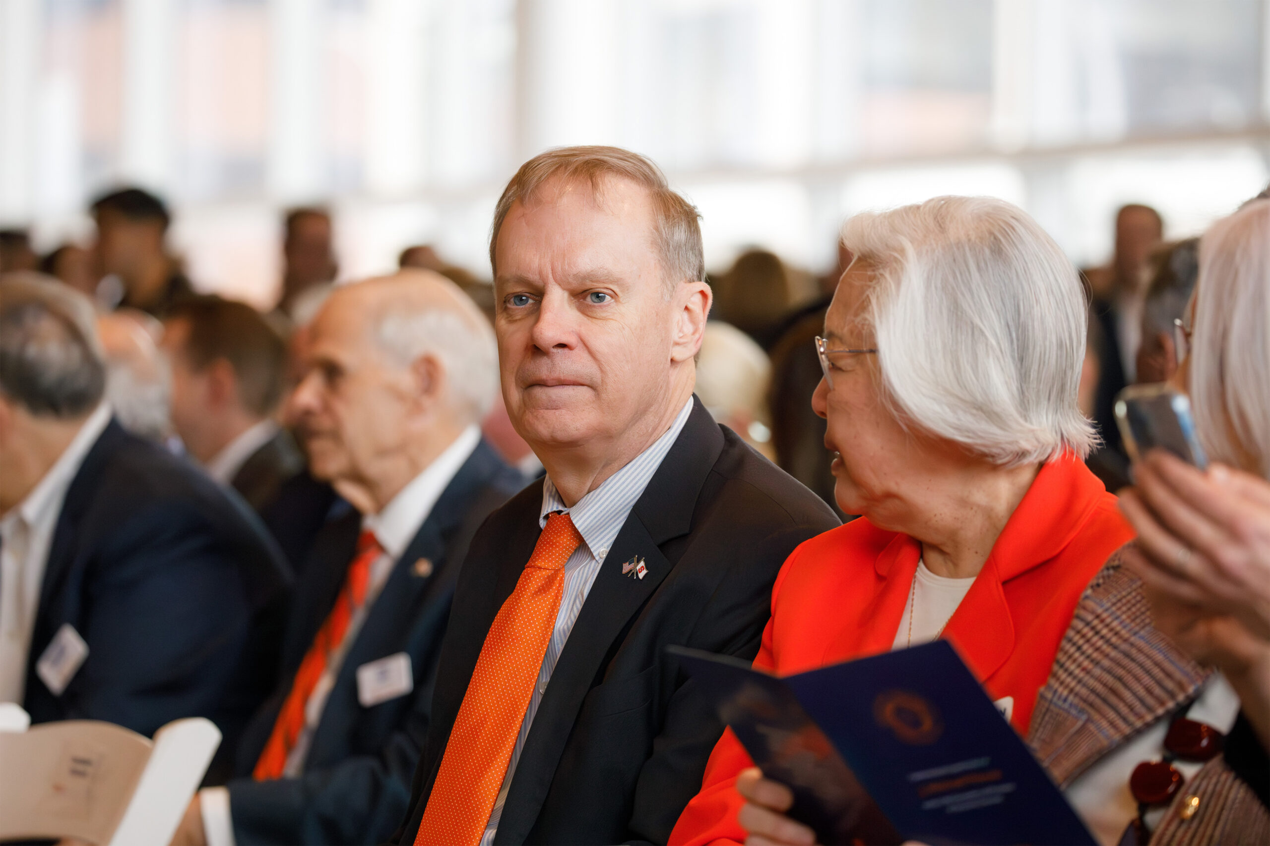 Chancellor Kent Syverud and his wife Ruth Chen at the event along with trustees and donors. Syverud, who will soon rep blue, not orange, is set to assume his presidency at the University of Michigan in July.