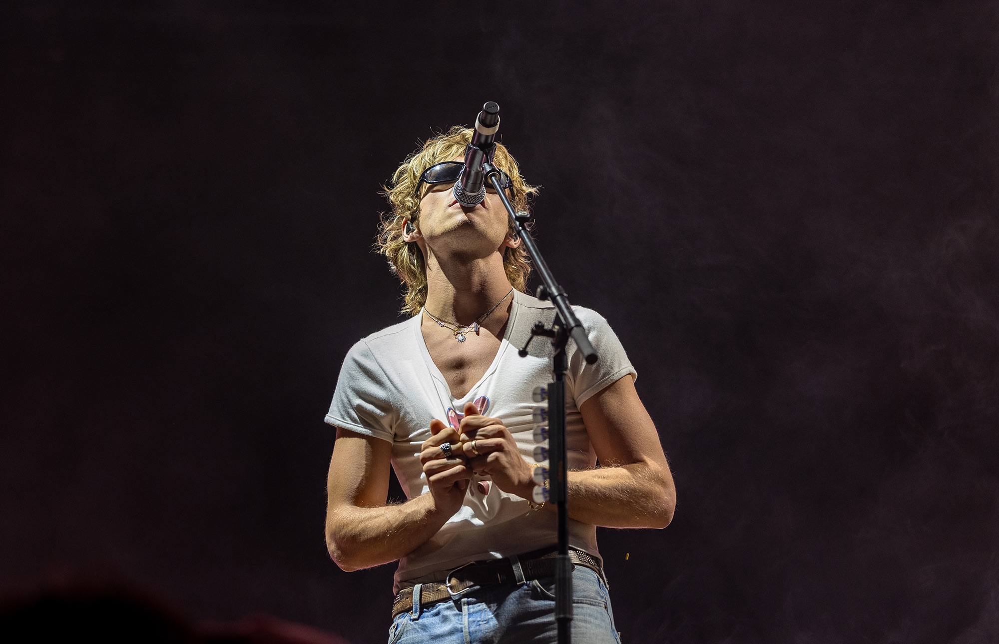 Ross Lynch, lead singer of The Driver Era, performs in the JMA Wireless Dome on Friday night. Take a look back at this year’s Block Party was co-headlined by The Driver Era and Ravyn Lenae.