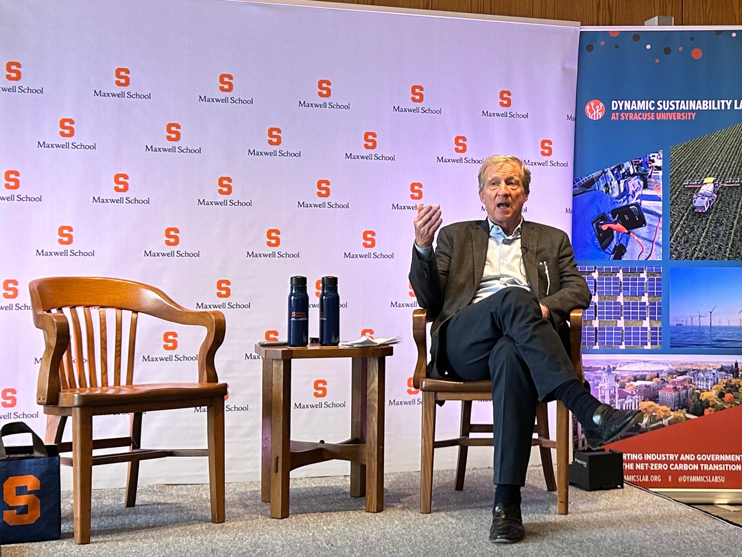 Former presidential candidate, businessman Tom Steyer speaks at SU - Vimarsana News