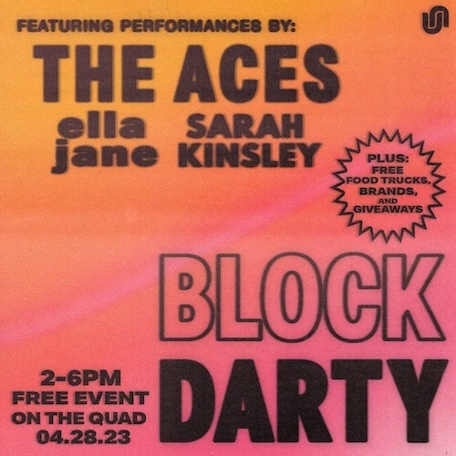 The Aces, Ella Jane, Sarah Kinsley to perform at first-ever Block Darty - Vimarsana News