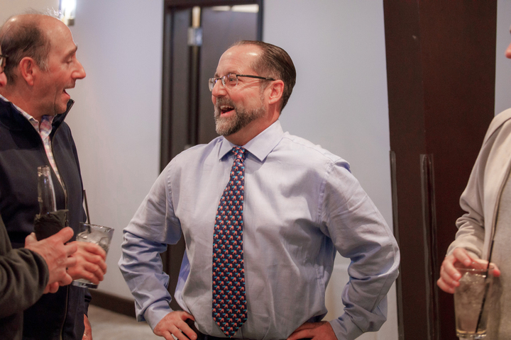 Thomas Babilon at his watch party