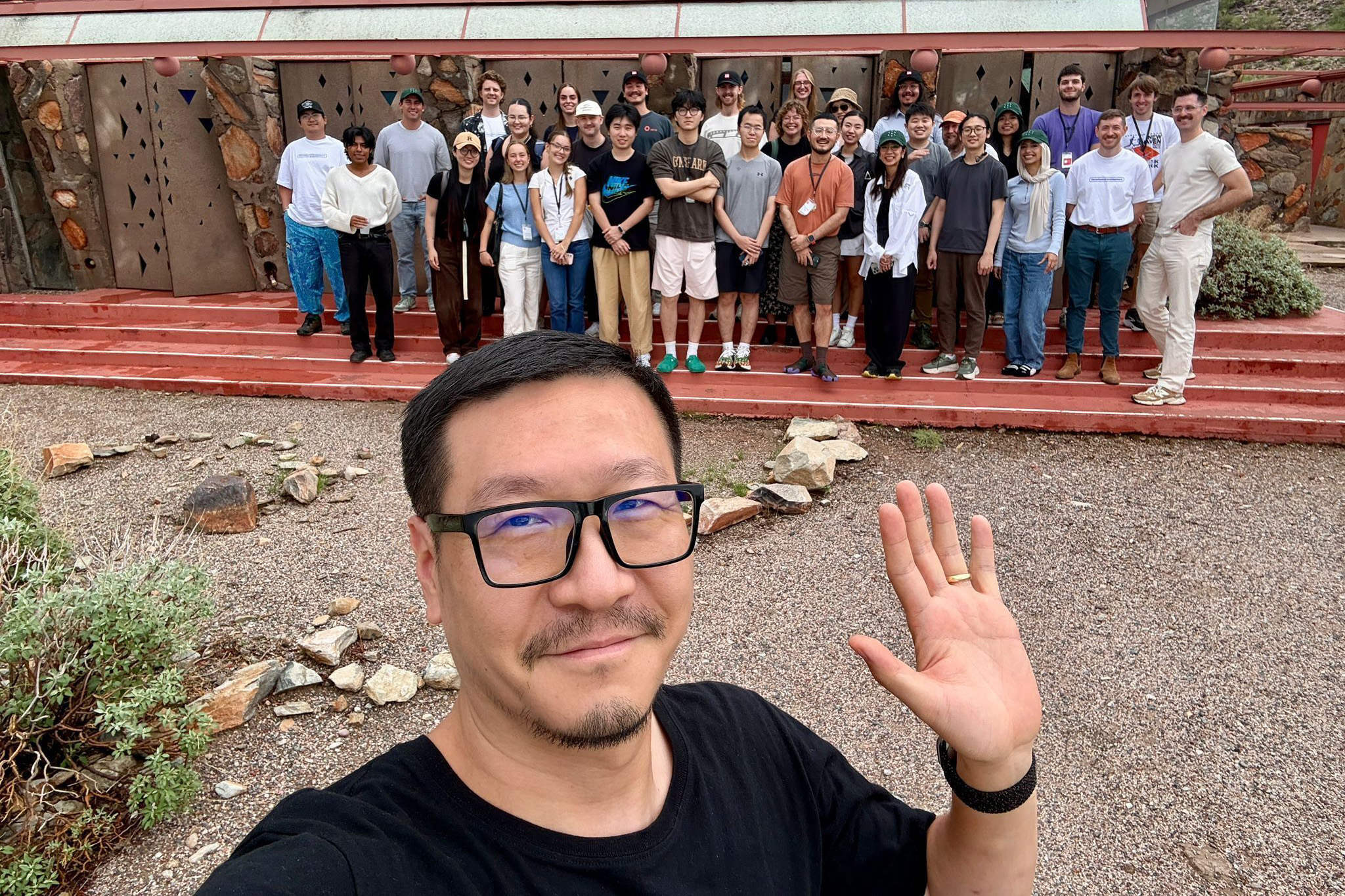 fei wang with students