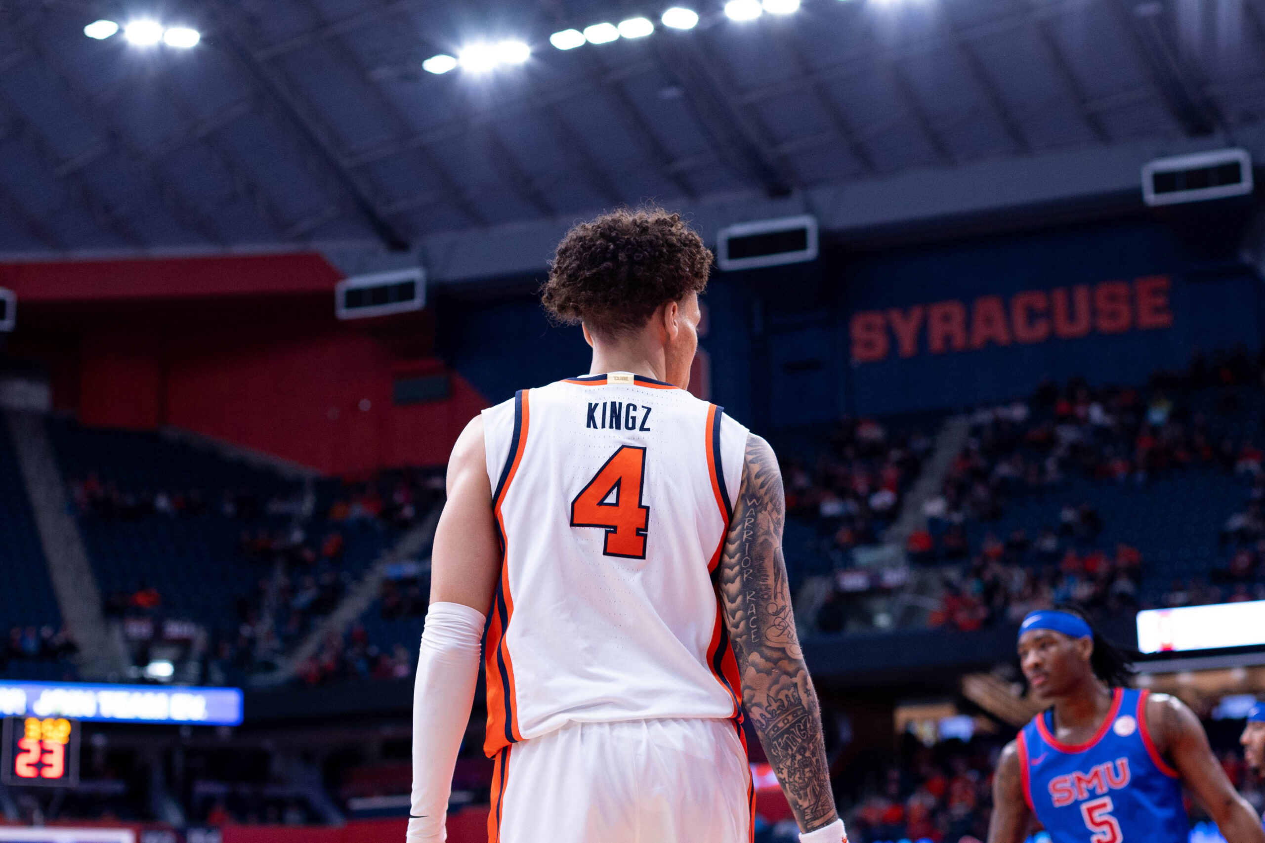 Nate Kingz playing for Syracuse men's basketball