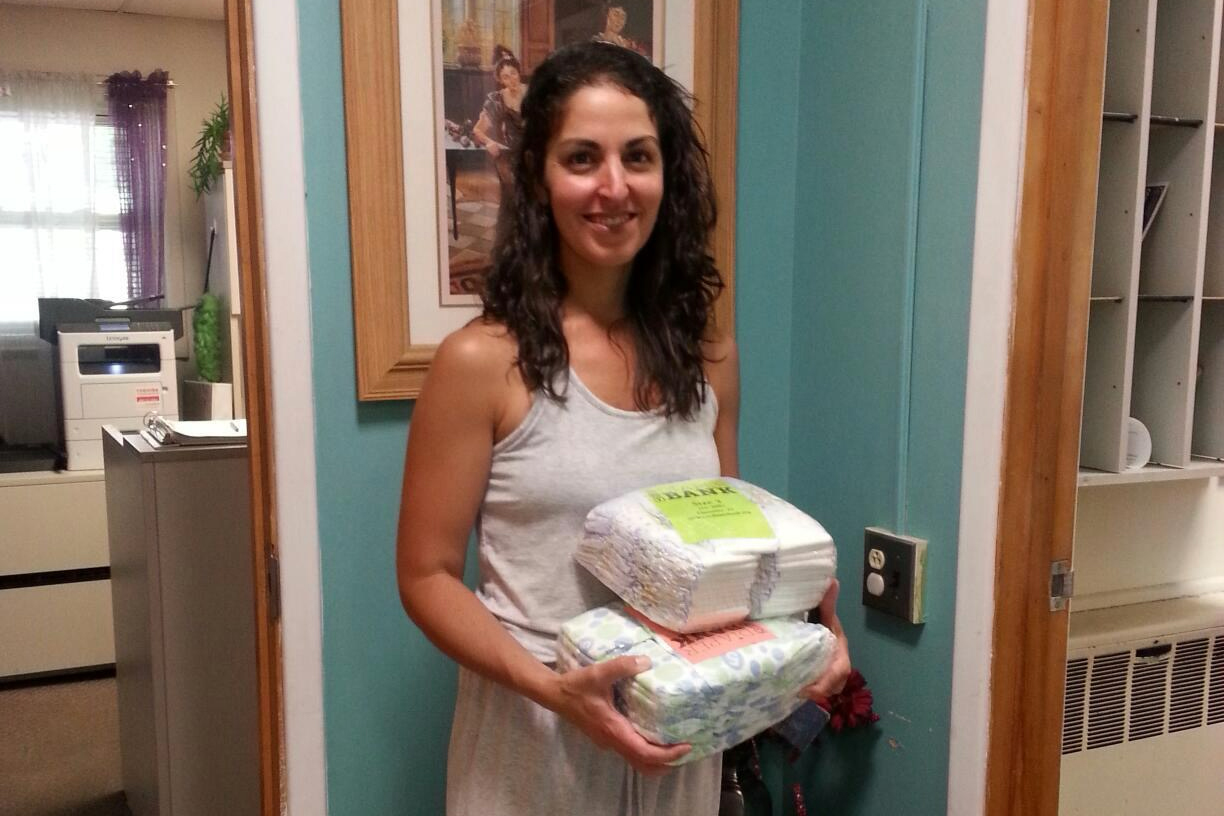 Hugo at the diaper bank