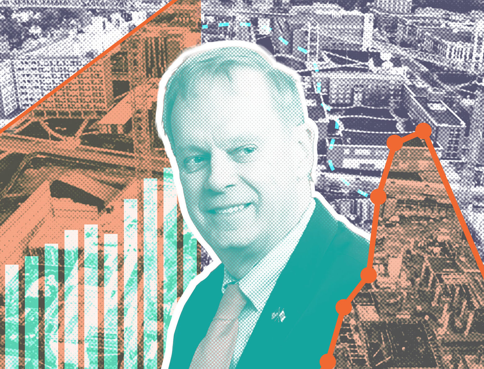 Chancellor Syverud in front of campus background.